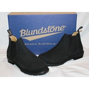 Blundstone 1977 Women's Low Heel Chelsea Boot Women's‎ Black Nubuck NIB